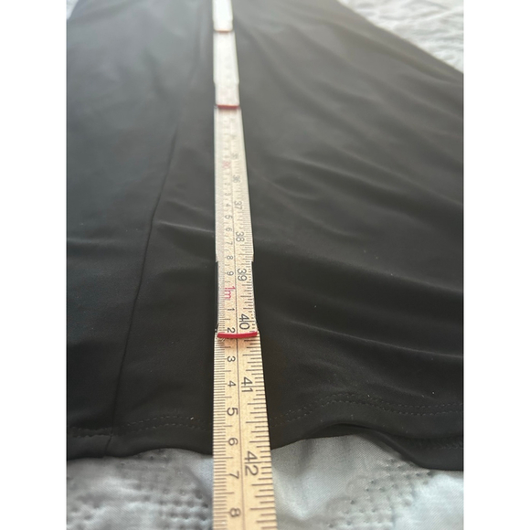 Evan-Picone Black Halter Midi Dress Ruched Waist V-Neck Size 12 - Picture 14 of 14